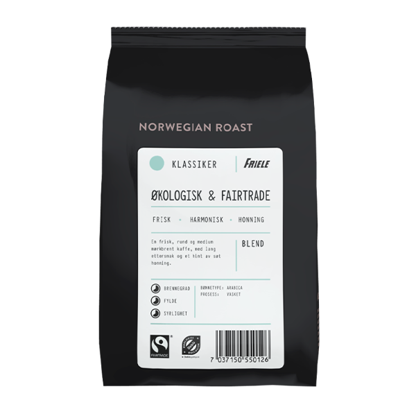 Norwegian Roast Økologisk & Fairtrade, Hel - 12x500 g
