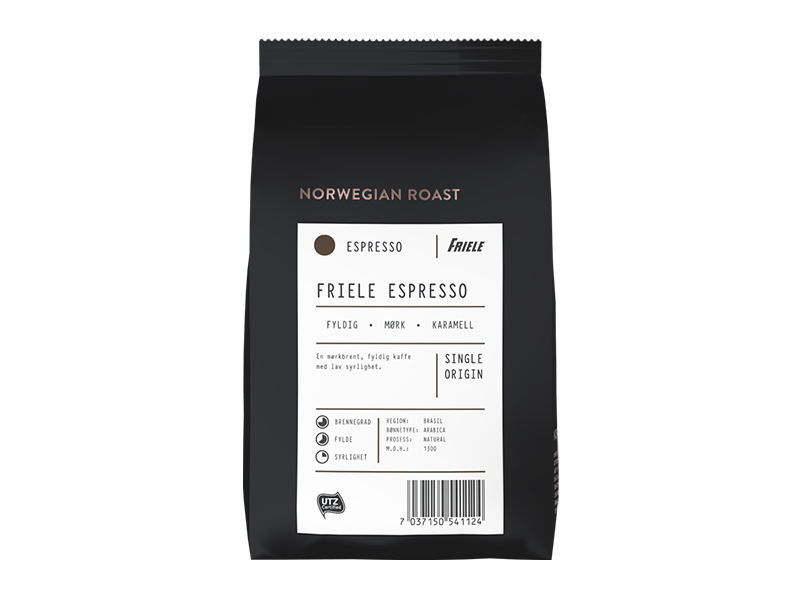 Norwegian Roast Espresso UTZ, Hel -  12x500g