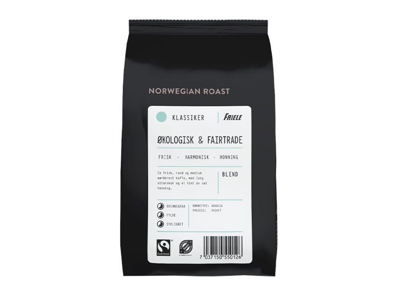 Norwegian Roast Økologisk & Fairtrade, Hel - 12x500 g